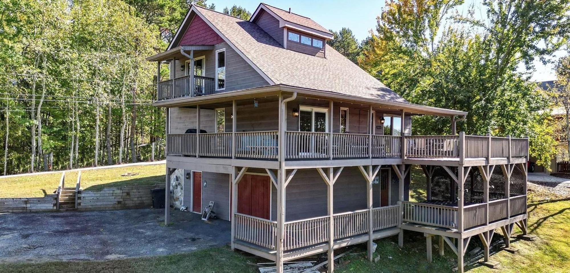 Birds Eye Cabin - Sunset & Starry Retreat Pet Friendly W Private Hottub, Fire Pit And Game Room Ellijay Luaran gambar